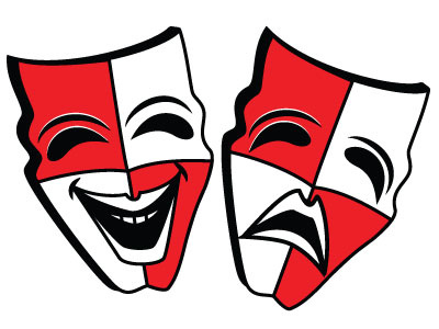 Theater Masks Vector Image drawing happy illustration mask sad theater vector