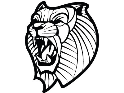 Roaring Lion Vector Image animal drawing illustration lion monochrome vector