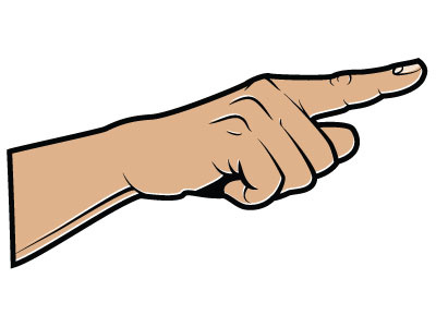 Finger point vector clip art drawing finger hand gesture illustration vector