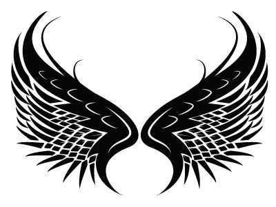 Wings vector image drawing illustration monochrome tattoo tribal vector wings