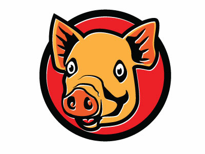 Happy Pig Vector Image animal drawing illustration pig vector