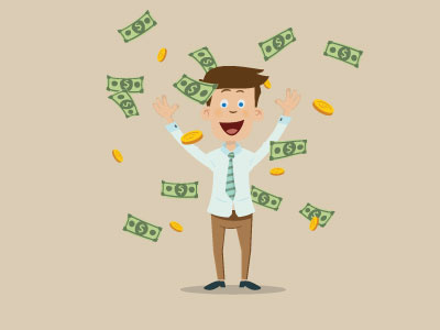 Rich guy vector image