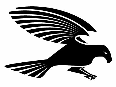 Falcon Vector Art drawing eagle falcon illustration logotype monochrome vector