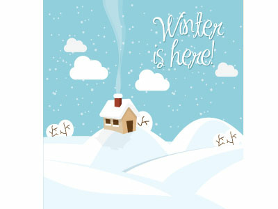 Wintertime Vector Image drawing illustration snow vector winter