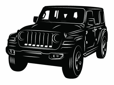 Jeep Vector Image car drawing illustration monochrome suv vector vehicle