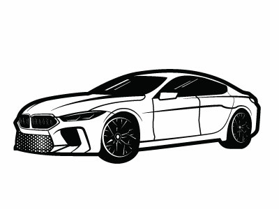 Bmw Car Vector Image bmw car drawing illustration monochrome vector vehicle