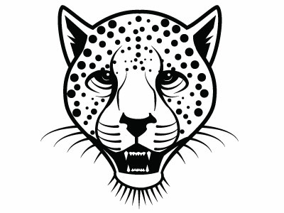 Leopard Clip Art Vector animal drawing illustration leopard monochrome vector wildlife