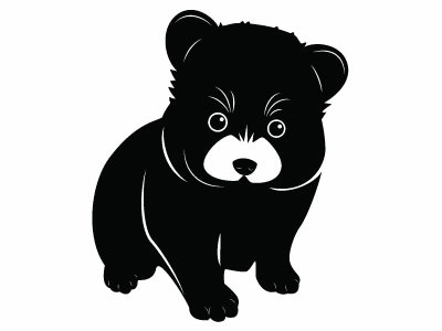 Puppy vector image animal dog drawing illustration monochrome pet puppy vector