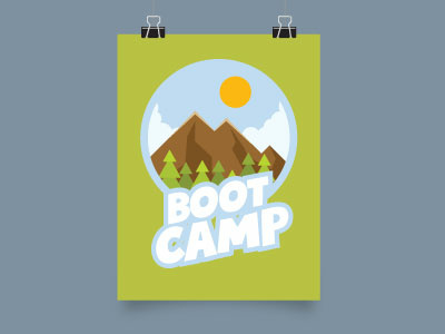 Camp Outdoor Vector Image adventure outdoor poster template vector