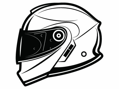 Motorcycle helmet vector image by Vector Portal on Dribbble