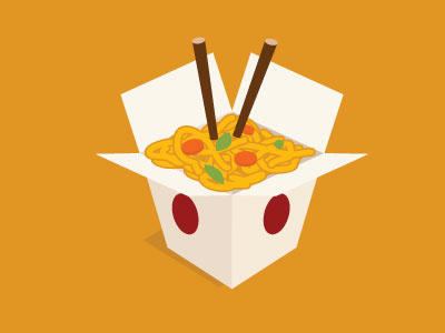 Takeout Chinese Food drawing eat food illustration restaurant vector