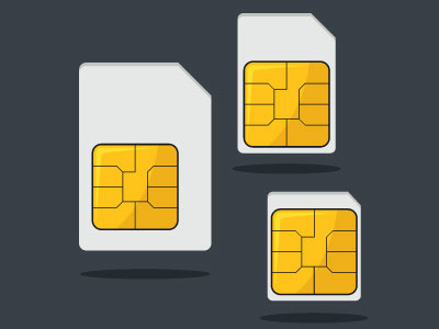 Sim Cards Vector Art drawing illustration mobile phone technology vector