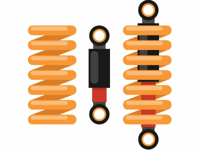 Car Dampers Vector Image