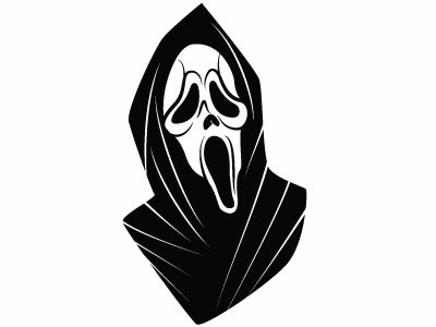 Scary mask death drawing ghost illustration mask monochrome scary vector
