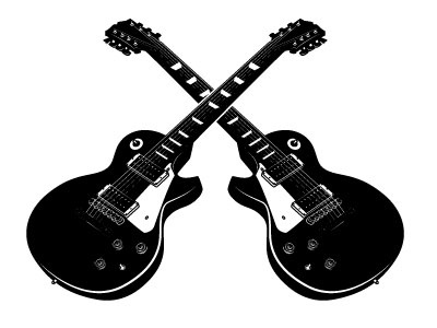 Electric Guitars drawing guitar illustration monochrome music vector