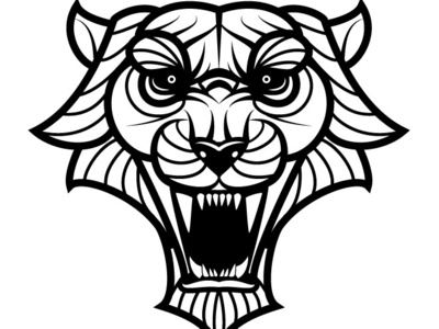 Tiger Vector Art animal drawing illustration logotype monochrome tiger vector