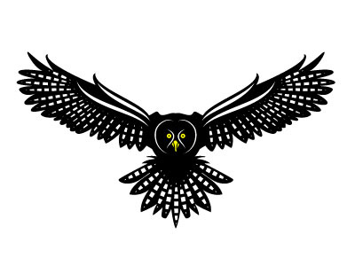 Owl Vector Silhouette animal bird drawing illustration monochrome owl vector