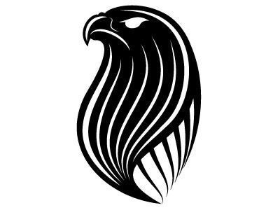 Hawk vector clip art animal drawing eagle hawk illustration logotype monochrome vector