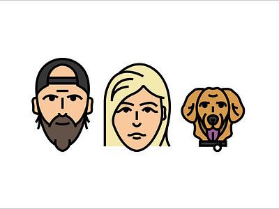 Family portrait color design icon iconography illustration illustration art illustrator monoline vector