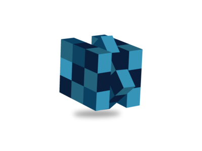 Rubikon 3d design illustration logo