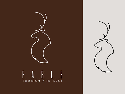 Fable brand brand and identity branding design flat logo tourism vector