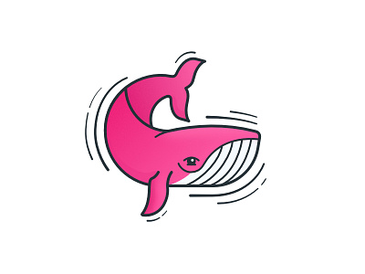 Whale Illustration affinity fish pink water whale