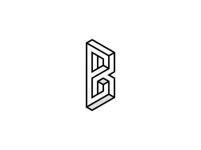 Impossible "B" logo b exploration impossible logo mark puzzle symbol
