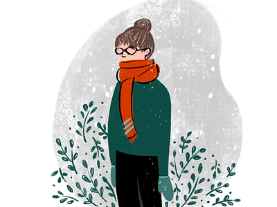 The weary world is waiting to rejoice. cold digital illustration illustration illustrator ipad illustration procreate snow sweater winter