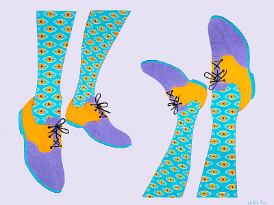 Wild Walk coloured pencil fashion fashion illustration illustration pattern