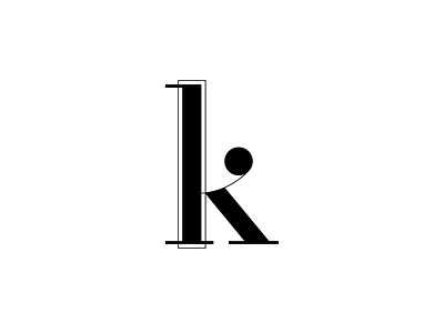Logo Design Challenge (Day 4) - Single Letter Logo black and white brand branding fashion logo graphic design k logo letter k letter k logo lettering logo modern logo single letter logo typogaphy