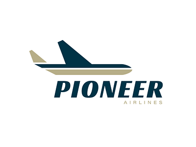 Logo Design Challenge (Day 12) - Airlines (Pioneer Airlines) airline logo airlines logo airplane logo branding branding designer freelance design freelance designer logo logo concept logo design