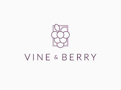 Logo Design Challenge (Day 17) - Geometric (Vine & Berry) daily logo daily logo challenge freelance design minnesota freelancer vine berry