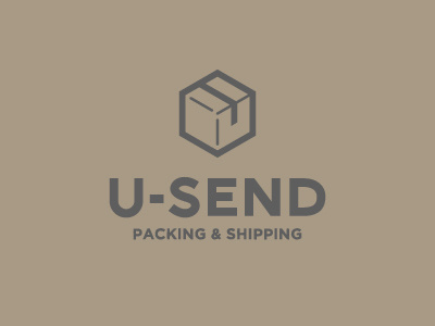 U-SEND box duct tape isometric logo movers moving package packing shipping tape u
