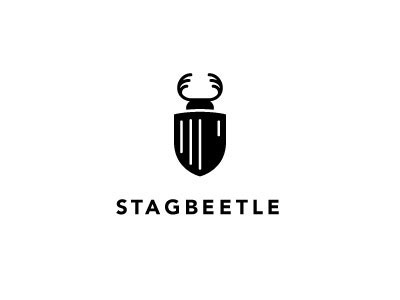 Stagbeetle 2 antler beetle boot print insect logo outerwear shield