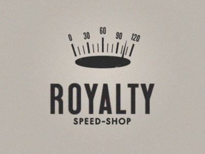 Royalty speed-shop automotive crown garage logo speedometer