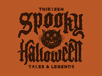 Spooky Cat cat halloween spooky texture vintage halloween