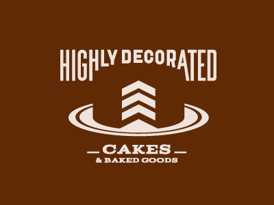 Highly Decorated bakery cake logo military rank stripes