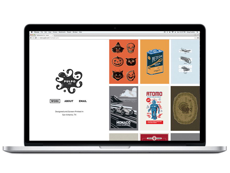 Pulpo Ink Site animation e commerce gif octopus portfolio posters pulpo site website