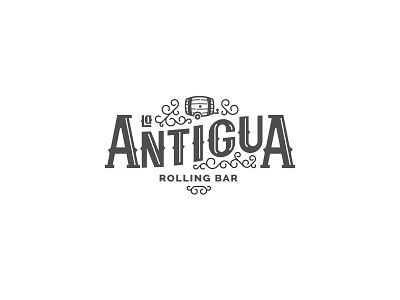la Antigua airstream antique barrel flourishes logo mexico tequila vintage