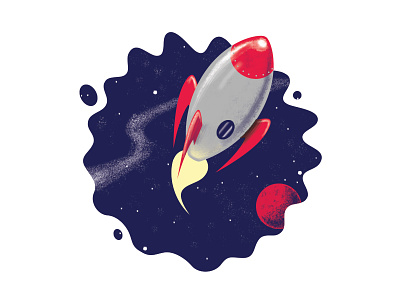 Rocket galaxy illustration rocket space spaceship