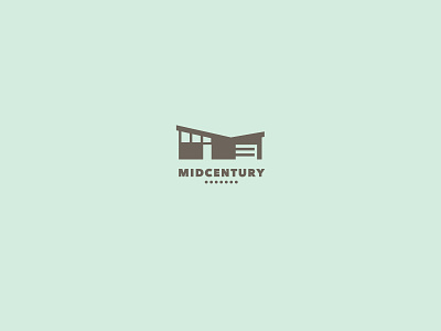 Midcentury architect architecture house logo m. home midcentury