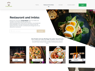 Web Design - Restaurant Imbiss 💫 adobe xd figma restaurant website ui uidesign uiux ux webdesign website website concept website design