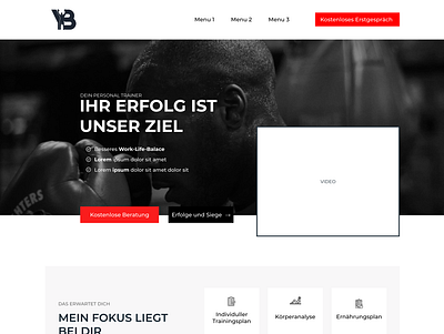 Web Design - Boxing 🥊 adobe xd figma ui uidesign uiux ux webdesign website website concept website design