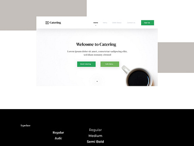Web Design - Catering ☕️ adobe xd figma ui uidesign uiux ux webdesign website website concept website design