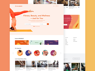 Homepage Design beauty branding design desktop design digital fitness ux visual design website design wellness