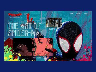 Spider-Man: Into the Spider-Verse Website Concept after affects after effects animation design exploration marvel ux visual design website animation website design