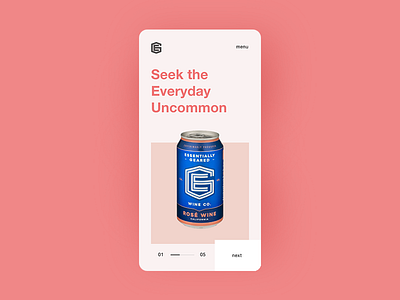 Essentially Geared Wine Co. Mobile Website Concept