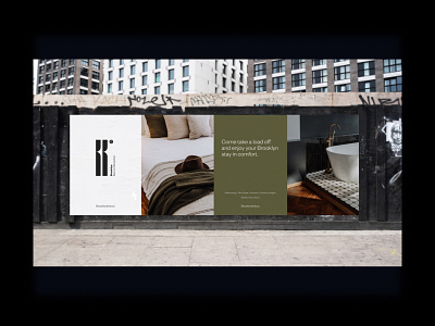 Brooklyn Bnb Posters branding design hotel logo minimal poster print website