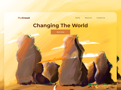 Mountain Illustration and landing page