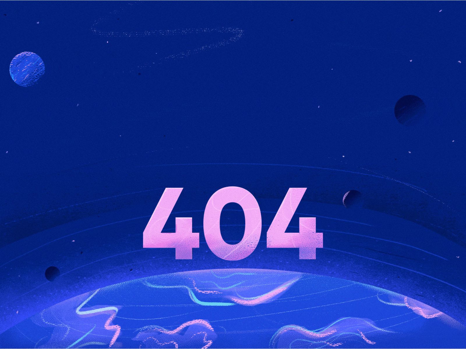404 Animated gif with illustration🛸🌠🛰️